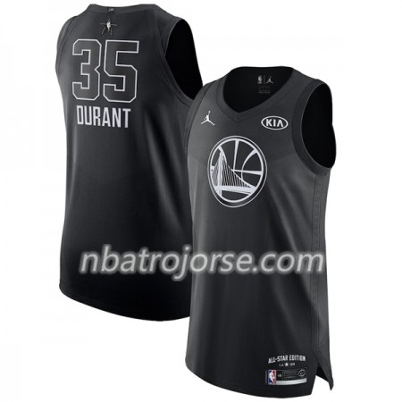 Män Golden State Warriors Tröja Kevin Durant 35 2018 All Star Jordan Brand Svart Swingman